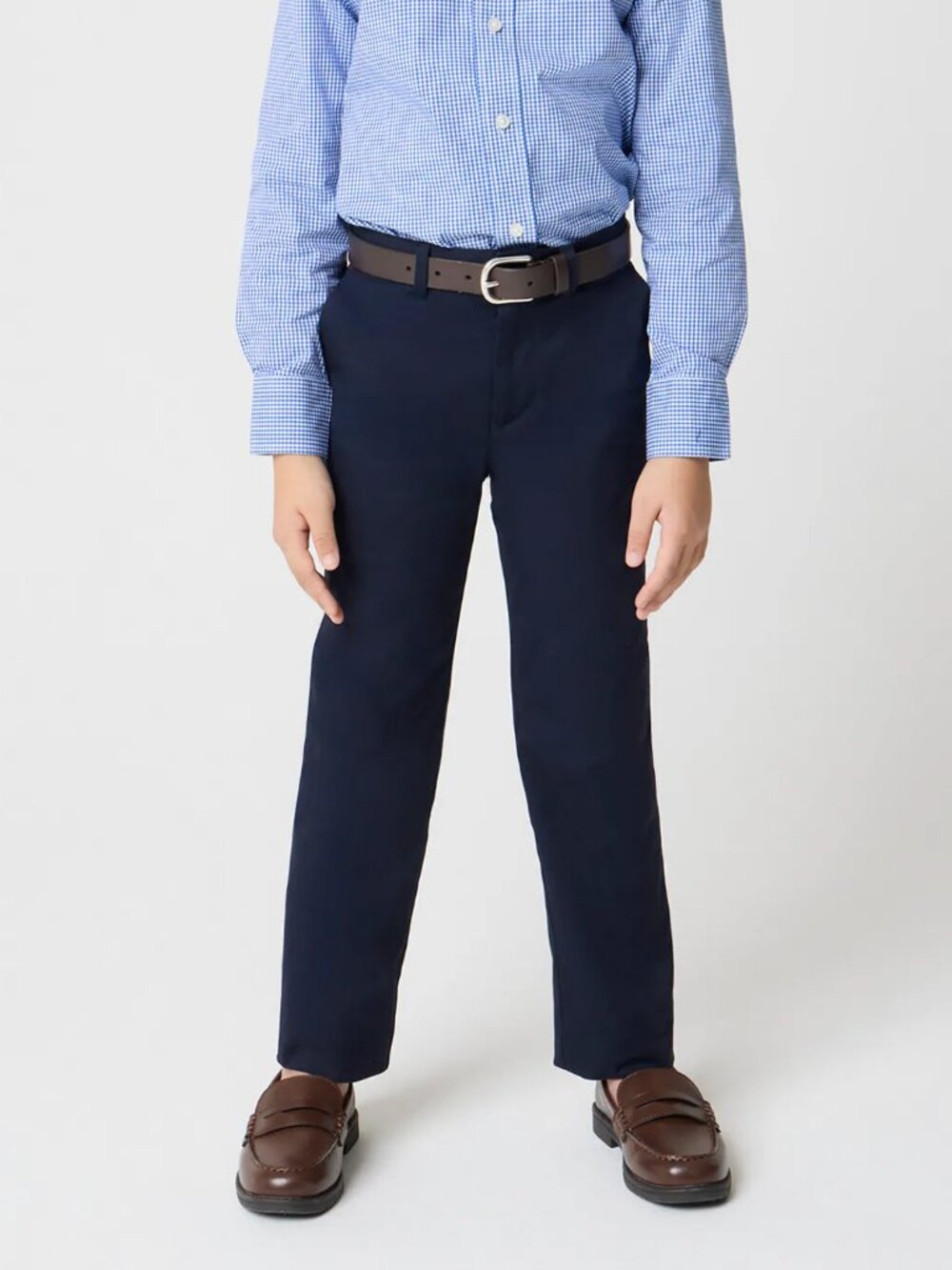 J. Crew Boys Thompson Adjustable Waistband Suit Pants Navy Flex Chino Size 7 NWT